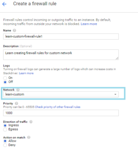 firewall rule ingress tcp 22