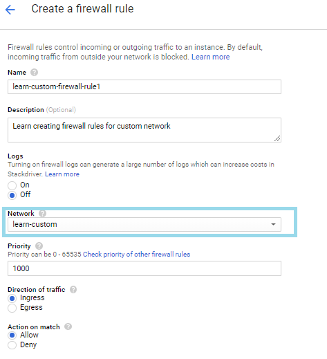 firewall rule ingress tcp 22