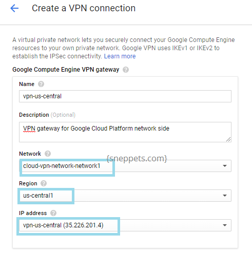 gcp vpn example