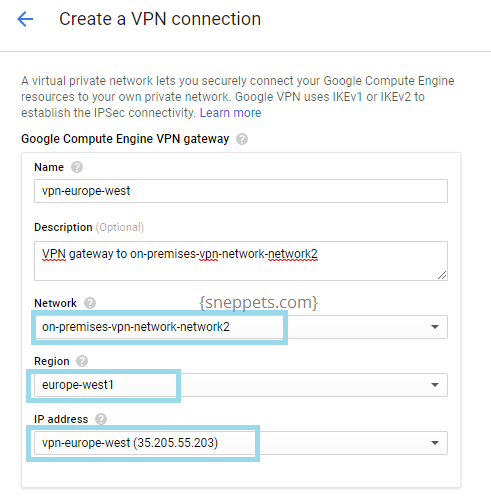 gcp vpn example