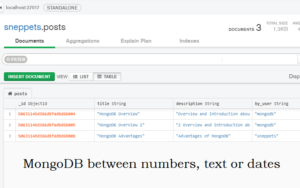 mongodb between numbers text dates