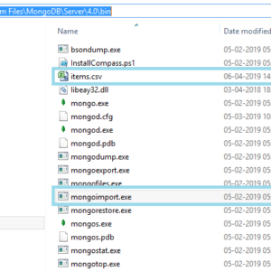 import csv using mongoimport