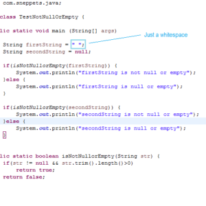 check if string is not empty and not null