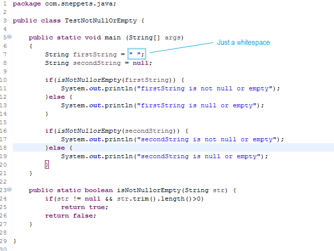 check if string is not empty and not null