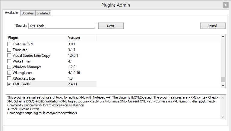 edit xml file XML tools