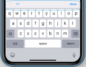done tool bar keyboard ios ionic app