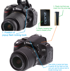 fix popup flash stuck in dslr camera