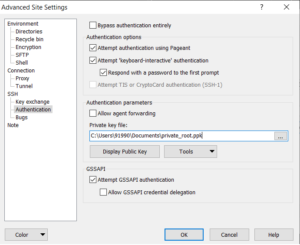connect VM using private key and SFTP in WinSCP