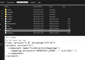 Invalid VCS root mapping android studio