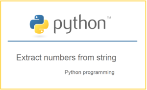 Extract numbers from a string in python