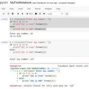 python program to check input number is odd or even