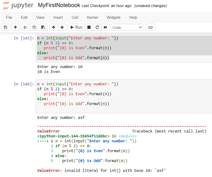 python program to check input number is odd or even