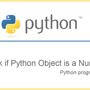 Check if Python Object is a Number