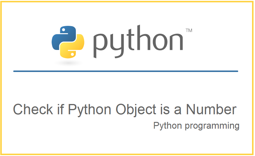 Check if Python Object is a Number