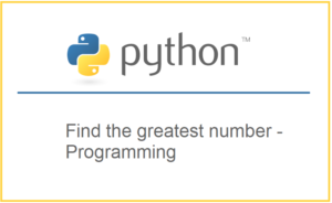 Python program to find the greatest of three numbers