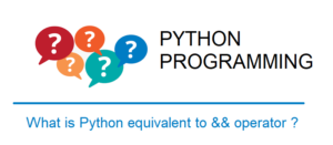 Python equivalent for && (logical and)