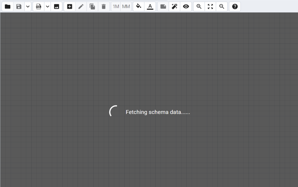 Database Visualization Fetching Schema Data