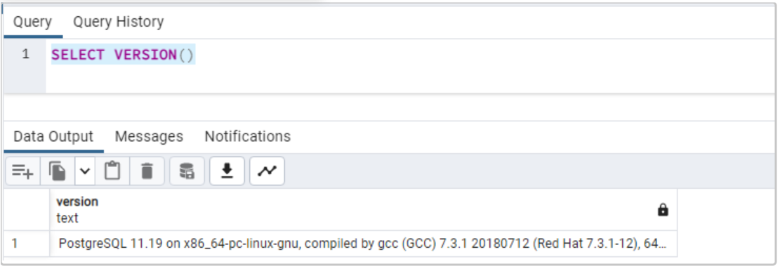 Check which version of PostgreSQL